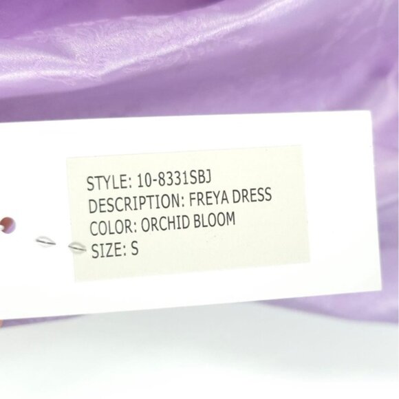NWT TORN by RONNY KOBO‎ Satin FREYA DRESS ORCHID BLOOM 10-8331SBJ Sz S - Picture 14 of 15